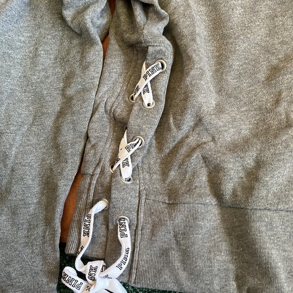 PINK DETROIT TIGERS HOODIE , gray , M - Picture 2 of 4